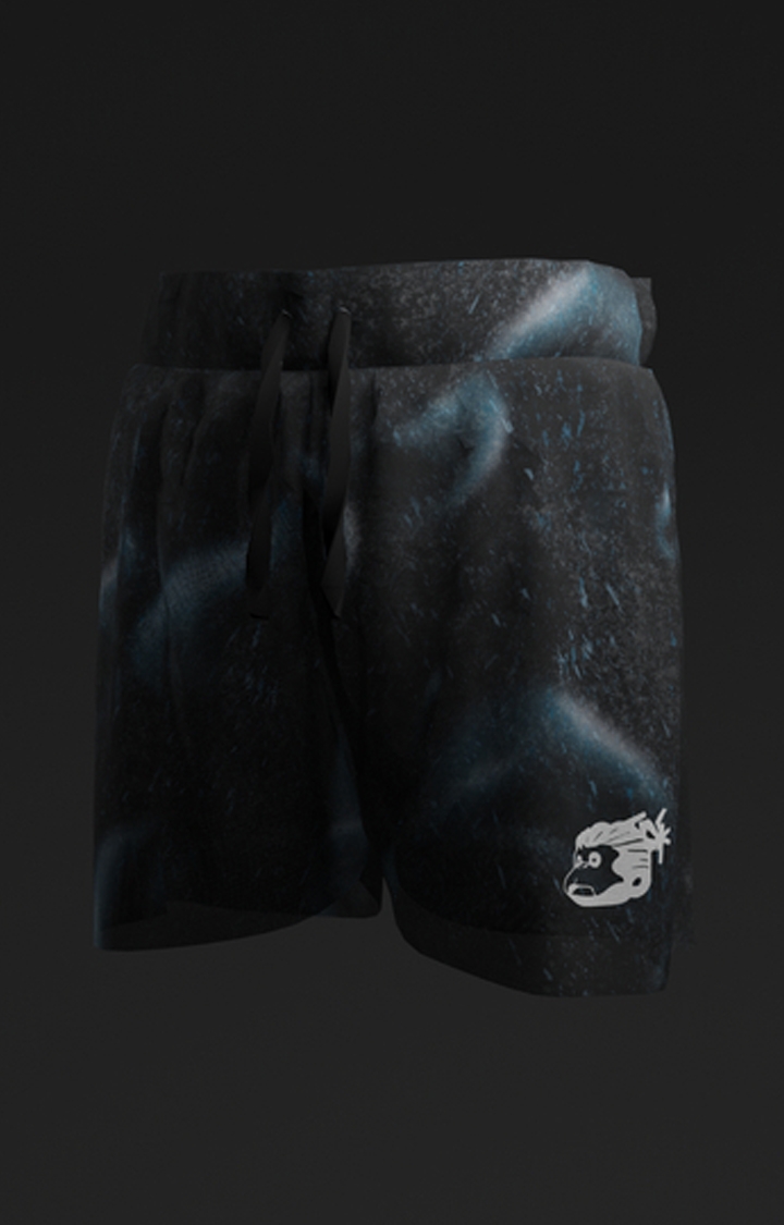 Drippin’Moncky | Men's Black Polyester Shorts