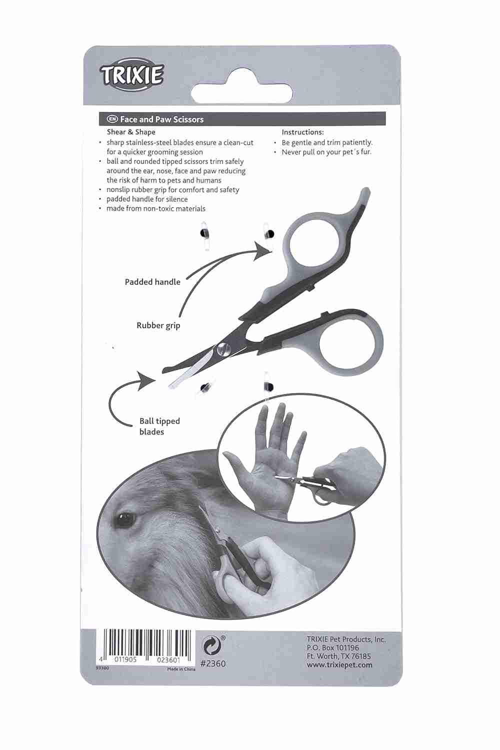 Trixie Face & Paw Scissors for Dogs and Cats