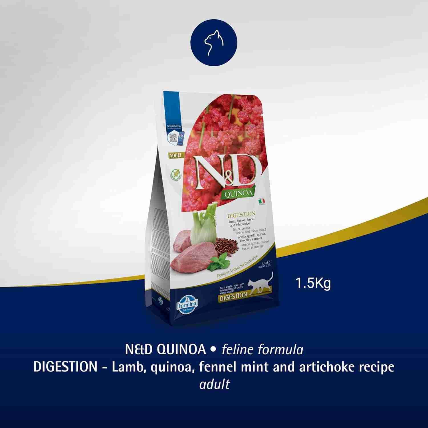 Farmina N & D Quin Cat GF Digestion Lamb Adult 5KG