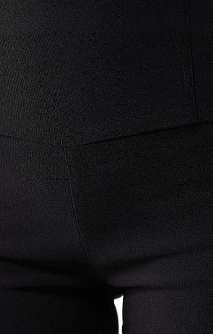Dolce Crudo | Women's Black Polyester Solid Jegging