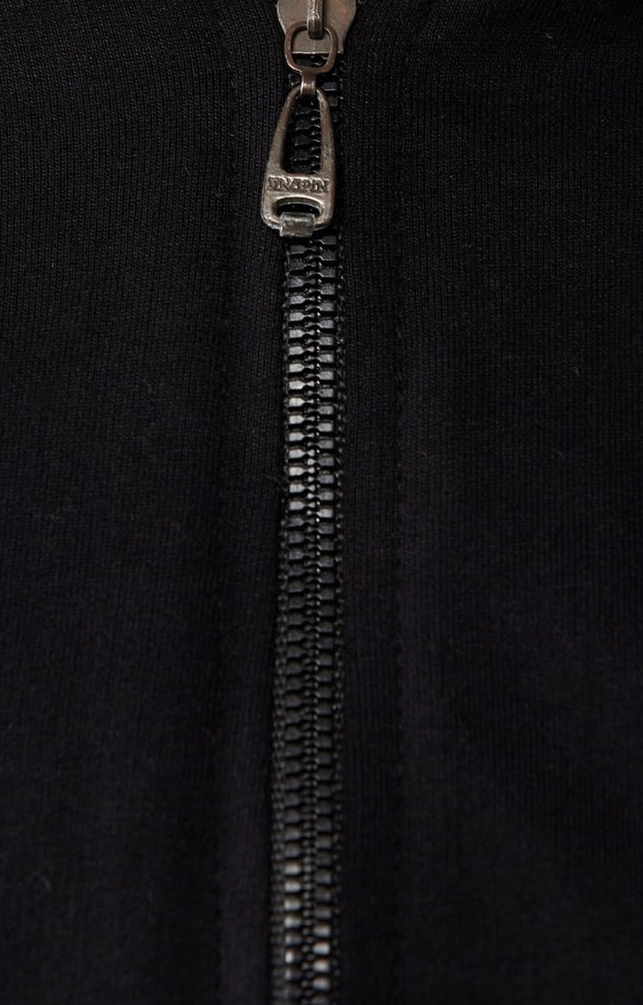 Women's Black Cotton Solid Western Jacket