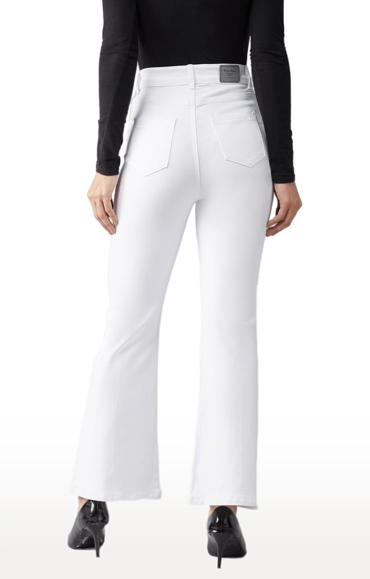 Commando Faux Leather High Waisted Crop Flare Pant in White – Suite 201