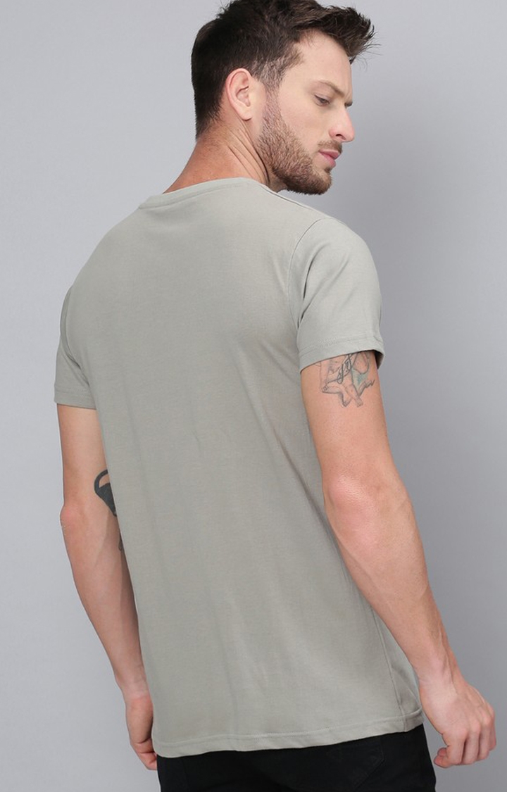 Difference of Opinion | Men's Grey Cotton Printed Regular T-Shirt 3