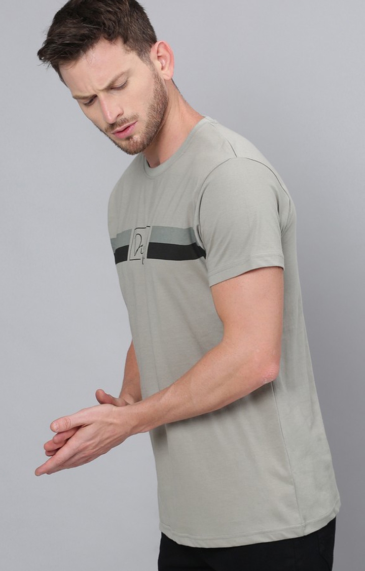 Difference of Opinion | Men's Grey Cotton Printed Regular T-Shirt 2