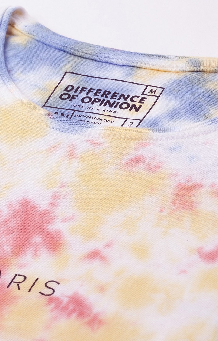 Difference of Opinion | Men's Multi Cotton Tie Dye Regular T-Shirt 4