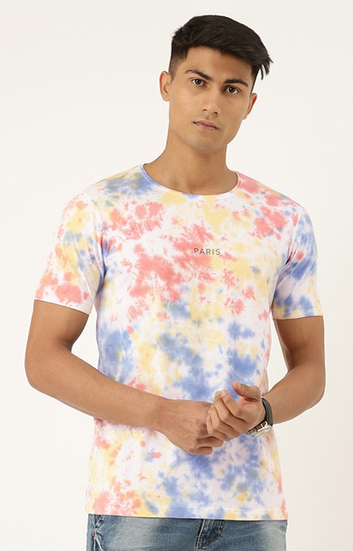 Difference of Opinion | Men's Multi Cotton Tie Dye Regular T-Shirt 0