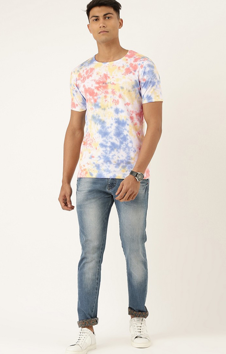 Difference of Opinion | Men's Multi Cotton Tie Dye Regular T-Shirt 1