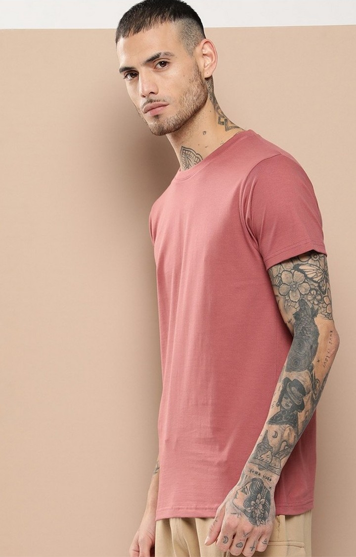 Difference Of Opinion Men's Brown Plain T-Shirt