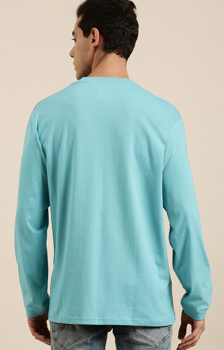 Difference of Opinion | Men's Blue Cotton Printed Sweatshirt 2