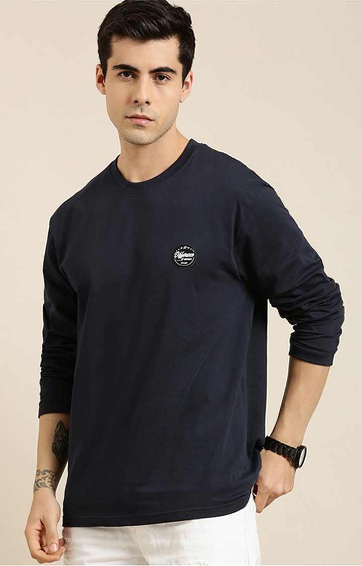 Difference of Opinion | Men's Blue Cotton Printed Sweatshirt 3