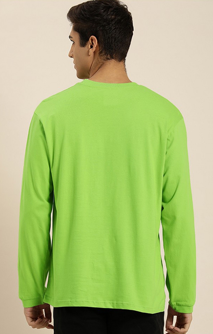Difference of Opinion | Men's Green Cotton Solid Sweatshirt 2
