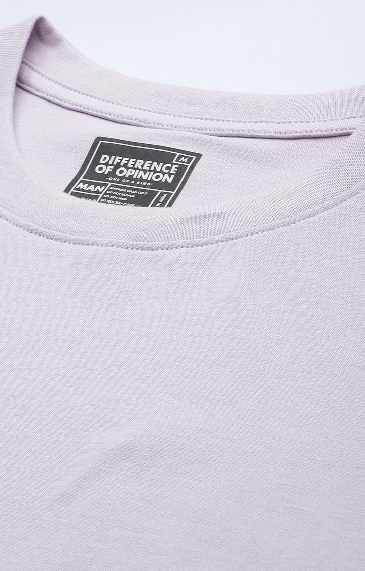 Men's Lavender Cotton Solid Sweatshirt