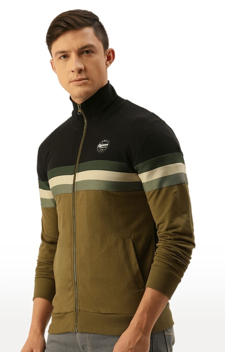 Difference of Opinion | Men's Multi Colour Cotton Colourblock Activewear Jacket 0