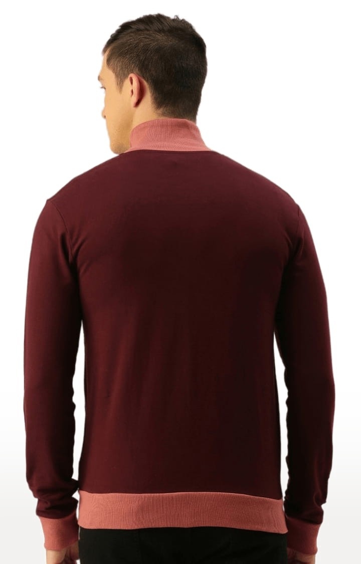 Difference of Opinion | Men's Wine Cotton Solid Activewear Jacket 3