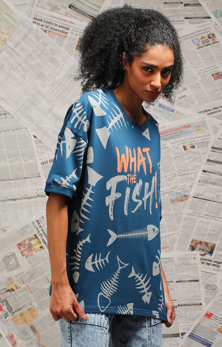 Difference of Opinion | Unisex Poseidon Graphic Printed Oversized T-Shirt