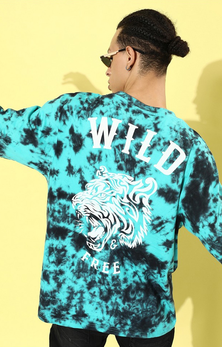 Difference of Opinion | Men's Multicolor Cotton Tie Dye Printed Oversized T-Shirt