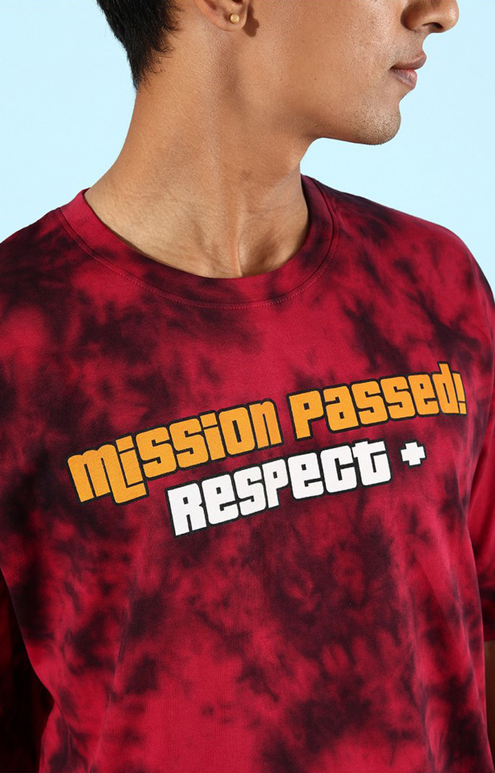Men's Multicolor Cotton Tie Dye Printed Oversized T-Shirt