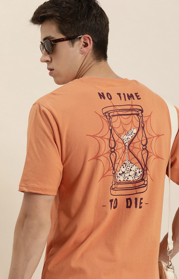 Difference of Opinion | Men's Brown Cotton Graphic Printed Oversized T-Shirt