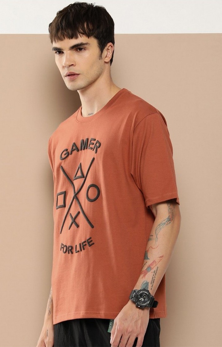 Difference of Opinion | Men's  Brown Graphic Boxy T-Shirt