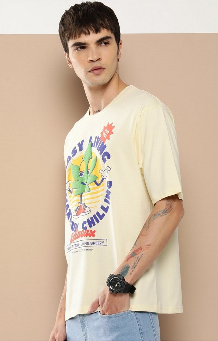 Difference of Opinion Off White Graphic Oversized T-Shirt
