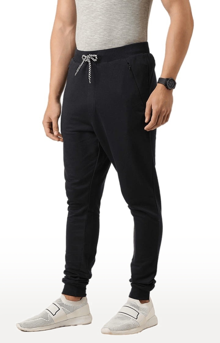 Difference of Opinion | Men's Black Cotton Solid Casual Joggers 2