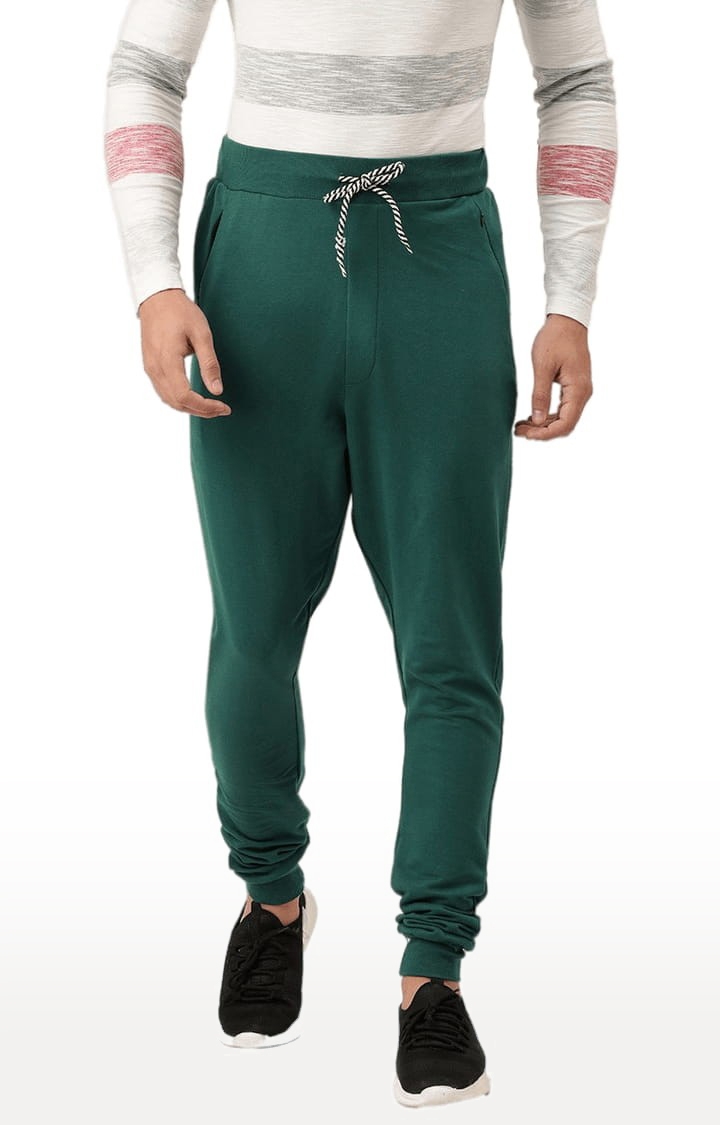 Difference of Opinion | Men's Green Cotton Solid Casual Joggers 0