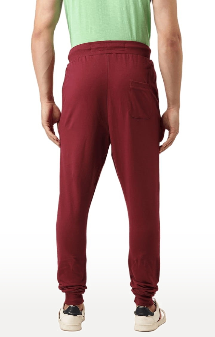 Difference of Opinion | Men's Red Cotton Solid Casual Joggers 3