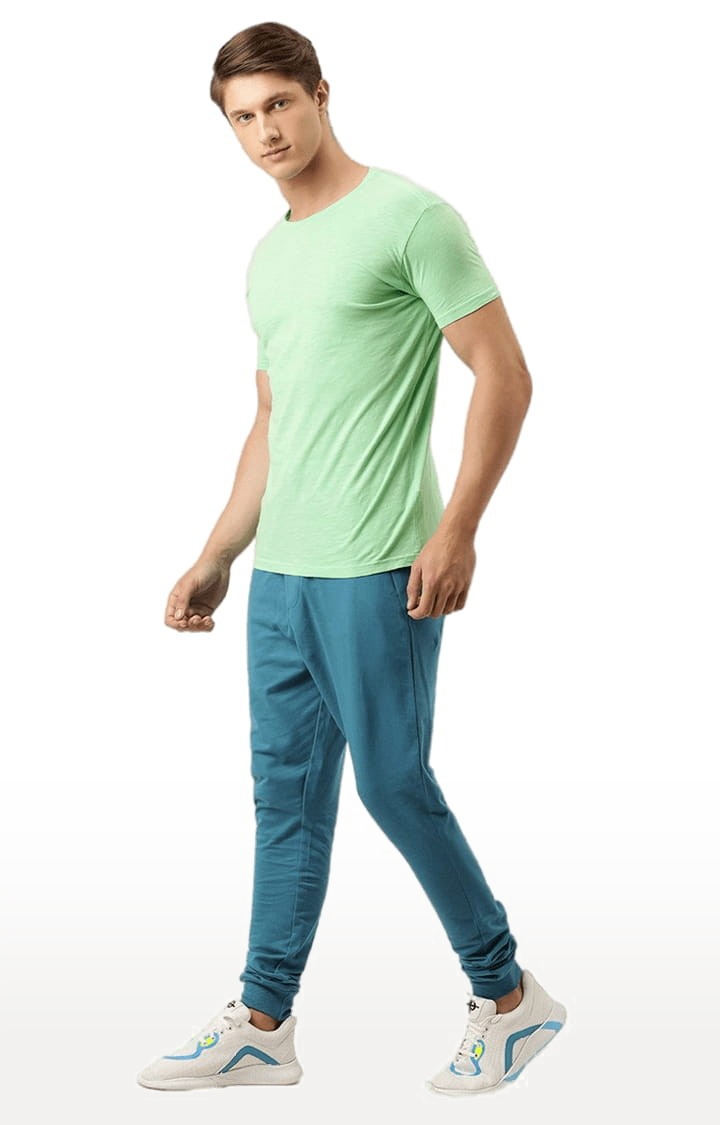 Difference of Opinion | Men's Blue Cotton Solid Casual Joggers 1
