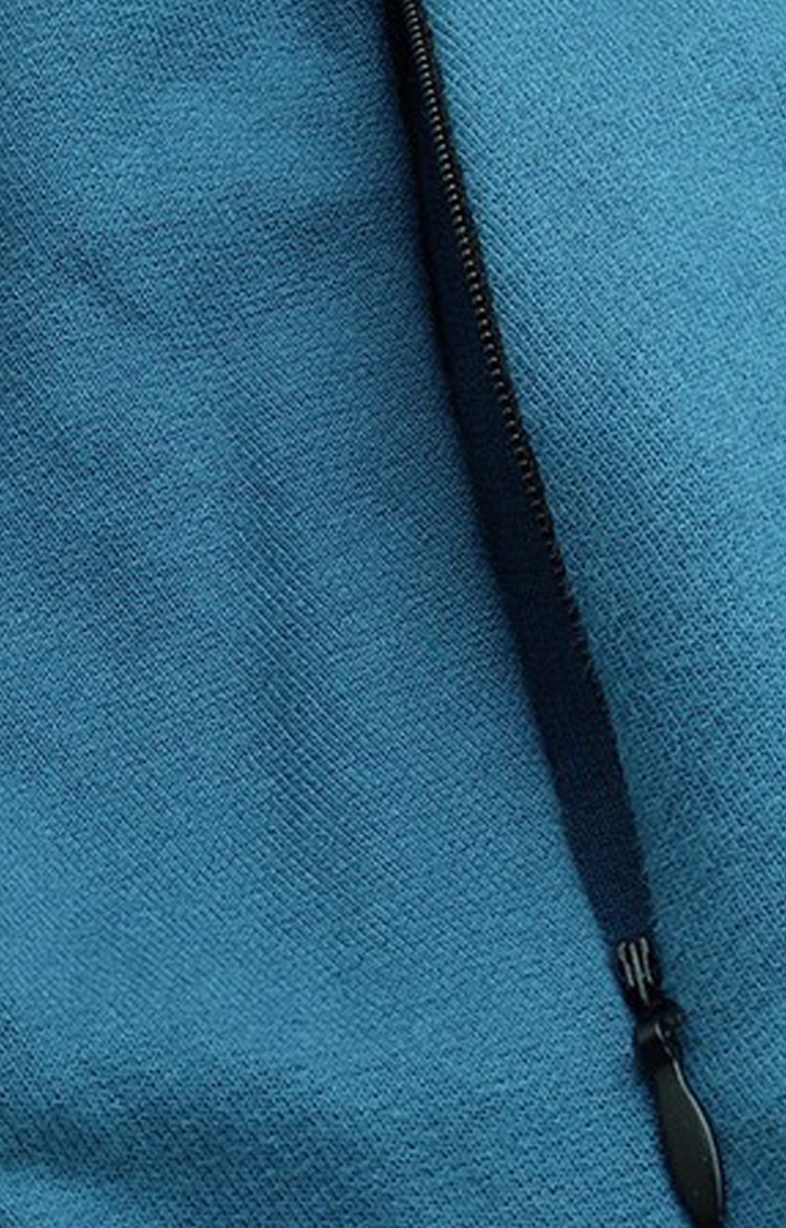 Difference of Opinion | Men's Blue Cotton Solid Casual Joggers 5