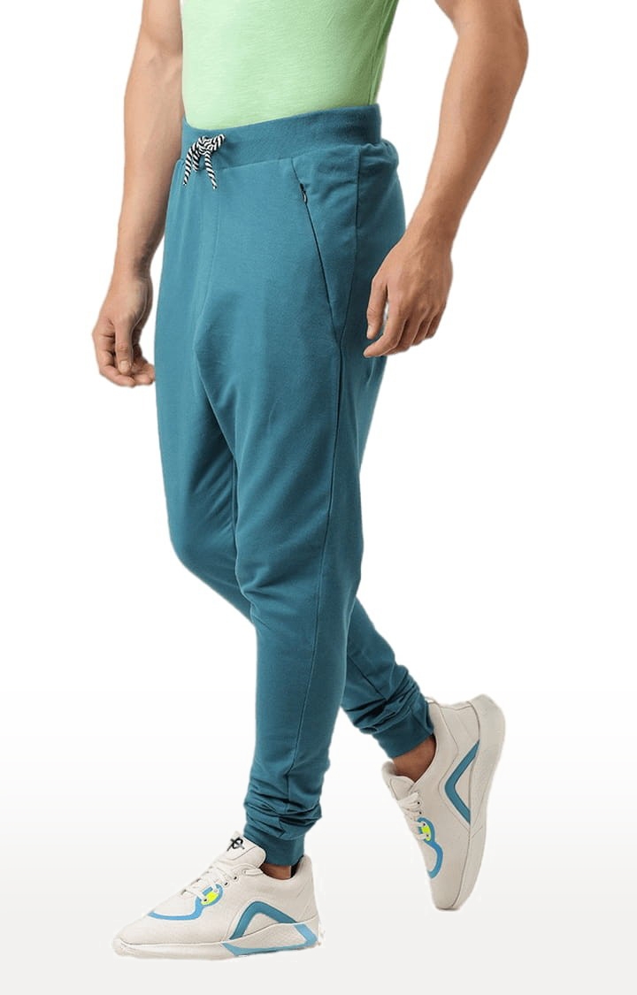 Difference of Opinion | Men's Blue Cotton Solid Casual Joggers 2