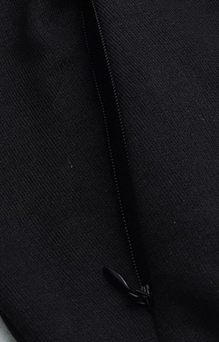 Difference of Opinion | Men's Black Cotton Colourblock Casual Joggers 5