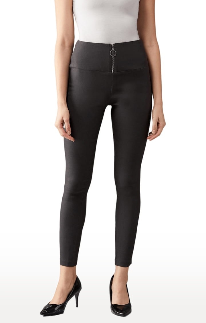 Buy Dolce Crudo Women Grey Solid Polyester Single Treggings Online