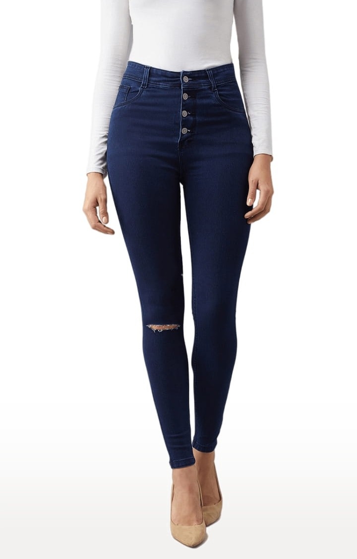 Lover Brand Fashion High Waisted-Rise Ladies Colored Denim Stretch Skinny  Destroyed Ripped Distressed Jeans for Women (S, 139 Indigo) at Amazon Women's  Jeans store