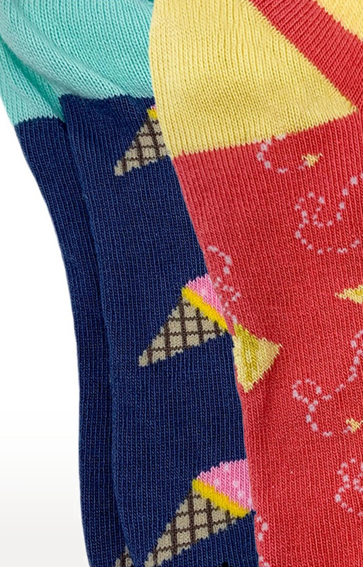 Mint & Oak | Mint & Oak Colour Pop Multi Ankle Length Socks for Women - Combo Pack of 2 4