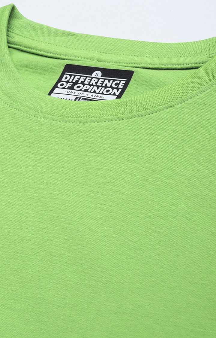 Women's Greenery Cotton Solid Oversized T-Shirt