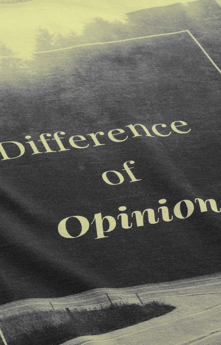 Difference of Opinion | Women's Yellow Cotton Graphics Regular T-Shirt 4