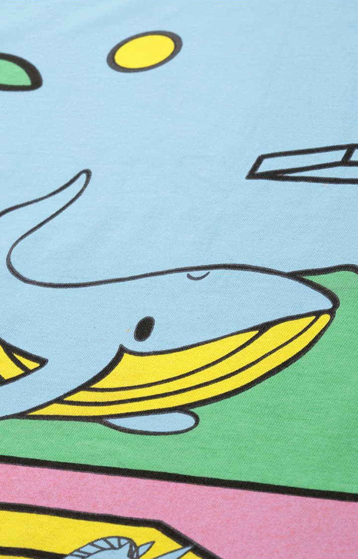 Women's Mustard Cotton Graphic Printed Oversized T-Shirt