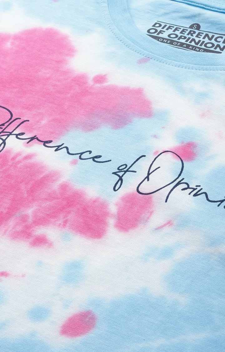 Women's Multicolor Cotton Tie Dye Printed Oversized T-Shirt