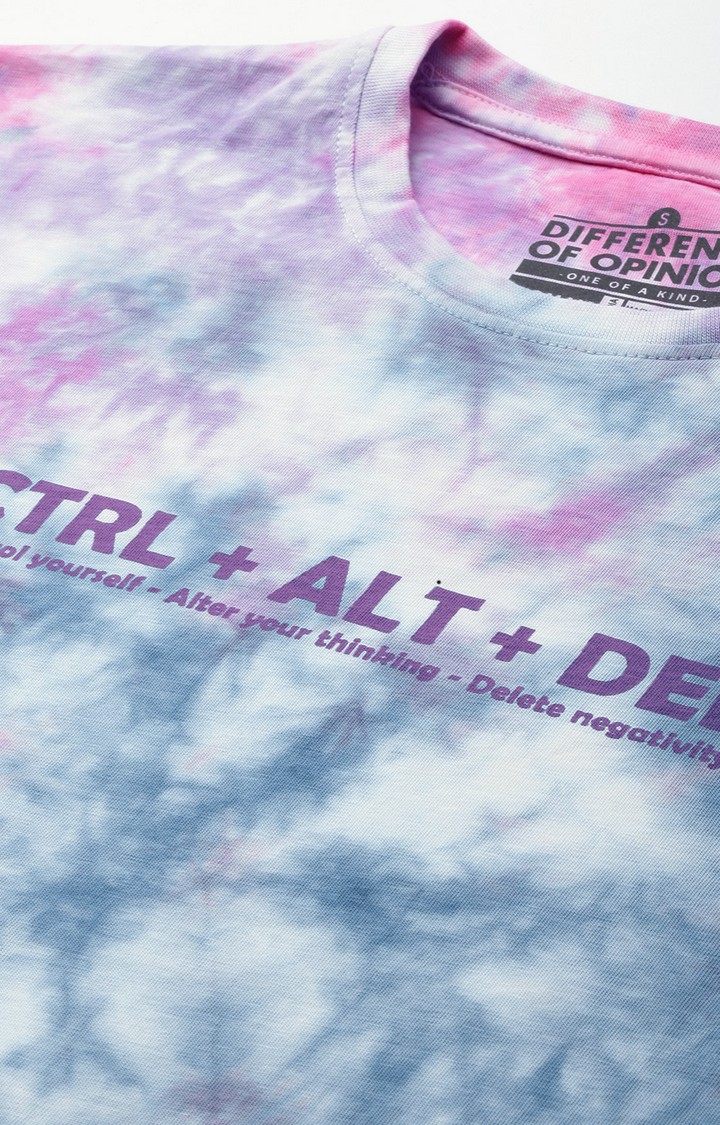 Women's Multicolor Cotton Tie Dye Printed Oversized T-Shirt