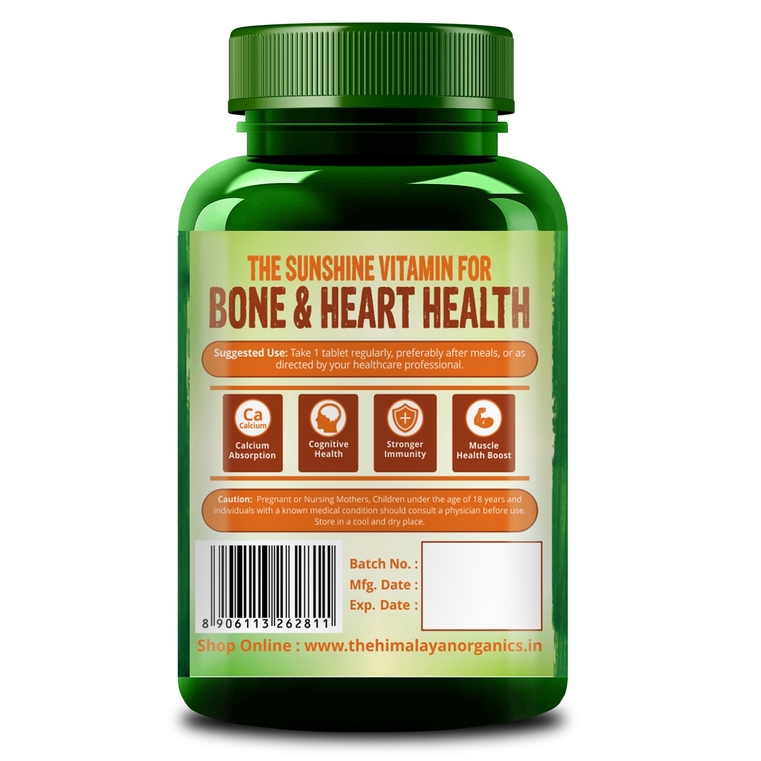Himalayan Organics | Himalayan Organics Vitamin D3 2000 IU Supplement + Vitamin K2 as Mk7 | Supports Stronger Immunity & Bone & Heart Health - 120 Veg Tablets 1