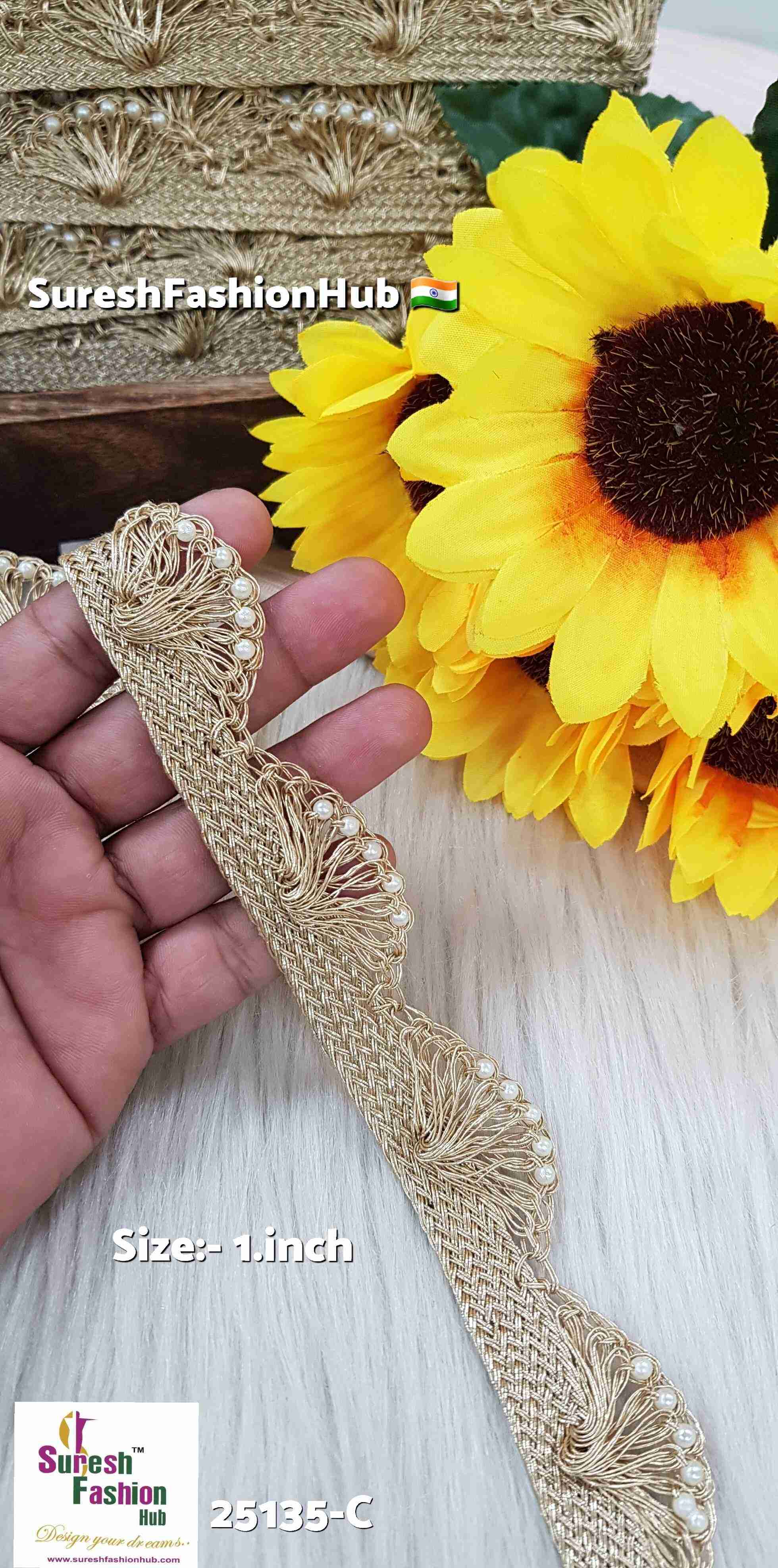 Moti Pankha Pearl Dori Jhalar Lace