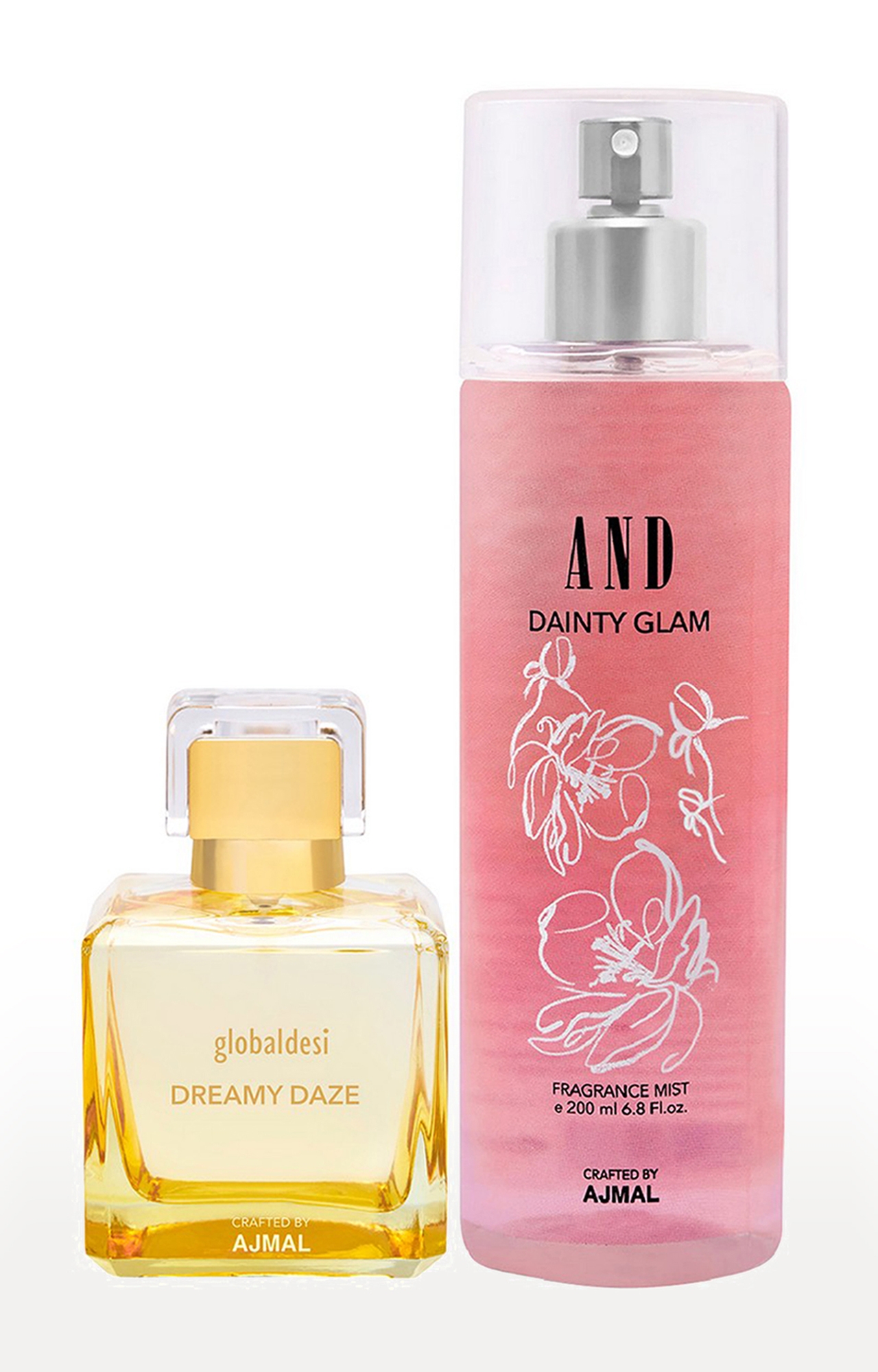 AND Crafted By Ajmal | Global Desi Dreamy Daze EDP 50ML & AND Dainty Glam Body Mist 200ML  0
