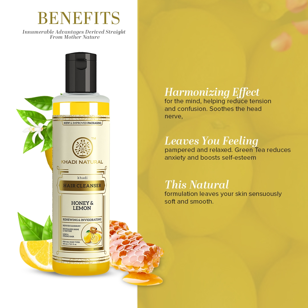 Khadi Natural | Honey and Lemon Juice Hair Cleanser 4