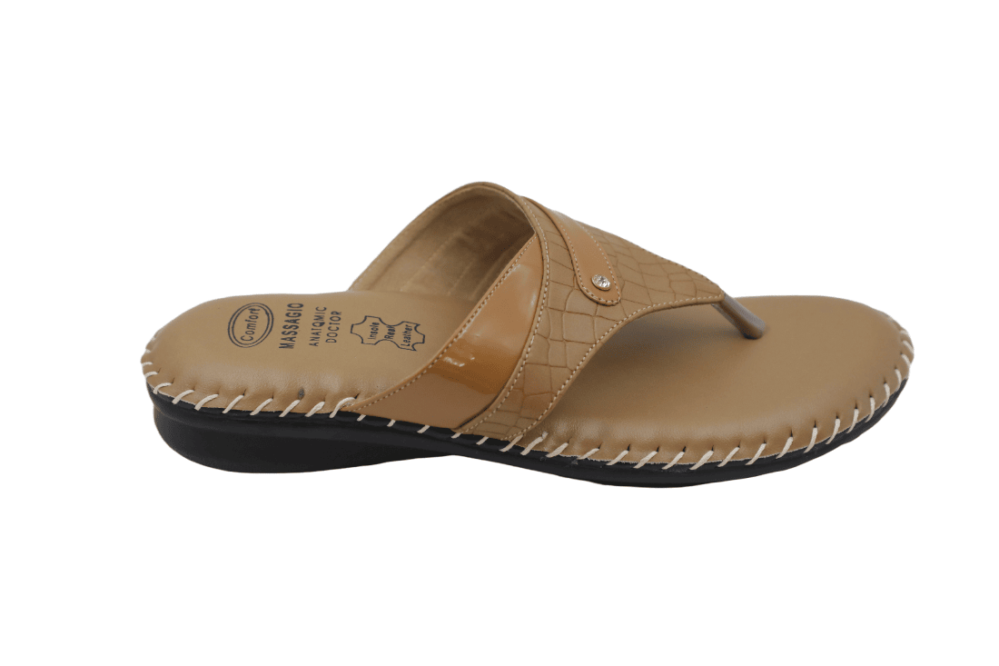 White Sole Medicated Ladies footwear Doctors Chappal - Synthetic - DRS 08 - Begie