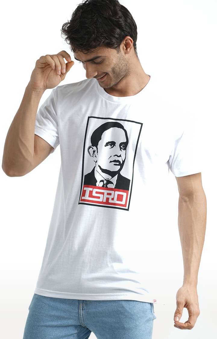 Unisex Dr. Vikram Sarabhai Tri-Blend T-Shirt in White