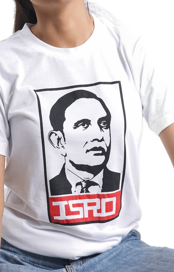 Unisex Dr. Vikram Sarabhai Tri-Blend T-Shirt in White