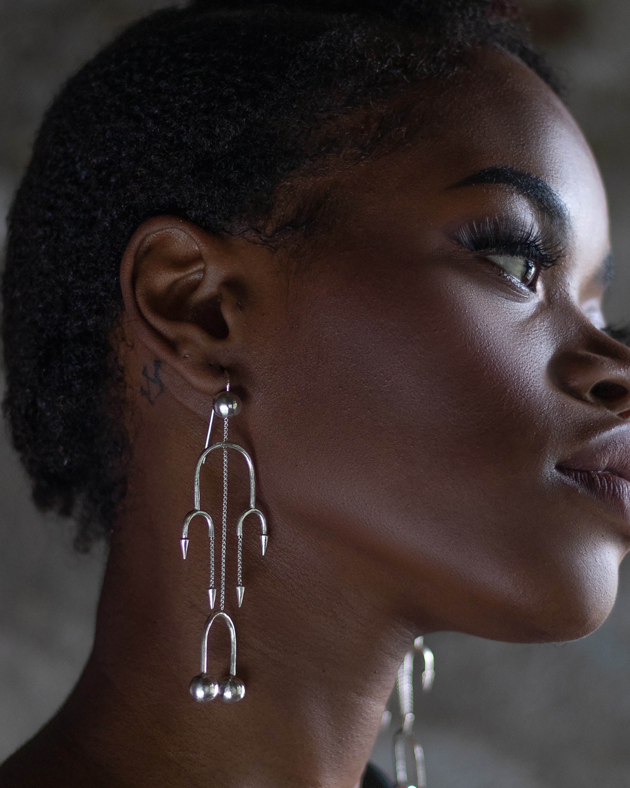 Deco Silver Dancing Earring