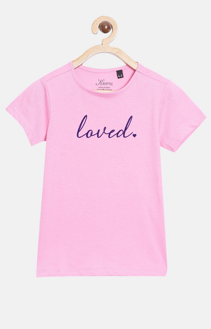 Kryptic | Pink Cotton T-Shirt and Pyjama Set 2
