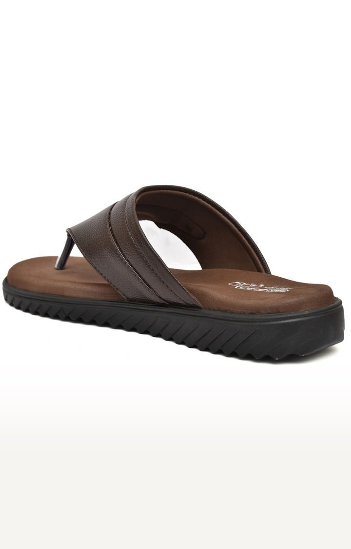 Men's Brown Slippers Orthopedic And Diabetic