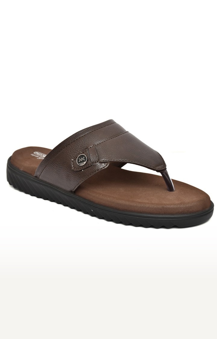 Men's Brown Slippers Orthopedic And Diabetic